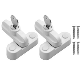 Safe Window Lock Window Locks Window Door Restrictor Sash Jammer Window Security Locks UPVC Door Wing Jammer Safety Restriction Lock by LiNKFOR for UPVC Door Window X2 White