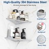 Qeke Corner Shower Shelves, 10” Recessed Tile Shower Shelf, 304