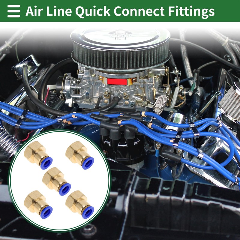 HOPESPANNER Push to Connect Air Fittings 3/8" Female Thread Air