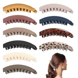 VARKAGE 9 Stück Keine Rutsch Banana Clip Dickes Haar, Bananenspange Haare für Damen, Bananen Haarspange für Dickes Dünnes Haar