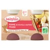 Babybio Apple Strawberry 6 Months and + Organic 2 Pots of 130g
