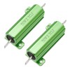 sourcing map 2pcs 50W 3.3 Ohm Aluminium Housing Chassis Wire