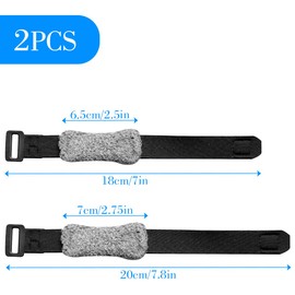 2Pcs Guitar String Mute Dampeners, GLADFRESIT Adjustable Guitar Wraps, Fretboard Muting Strap for Electric Acoustic Classic Guitar, Bass (Black)