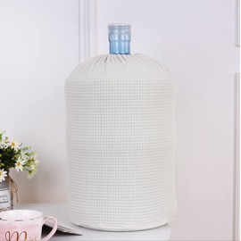 Water Dispenser Barrel Dust Cover for 5 Gallon Water Bottle Bucket Accessories Fabric Reusable Furniture Cover Bottle Protector Cooler Cover Decor Water Dispenser Decoration (Beige)