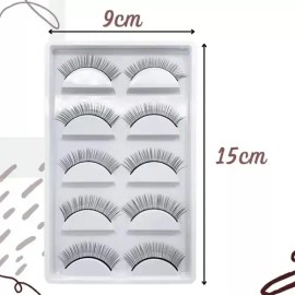 20 Pares Pestañas Práctica Extensiones Maquillaje Lashista Color Negro                                                                                