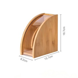 Coffee Space RPB-102 Coffee Filter Paper Box, Wooden, Coffee Space Coffee Filter Paper Box, RPB-102, Paper Stand, Filter Holder, Dustproof, Moisture-proof, Storage Box, Kitchen Supplies, Holds 100