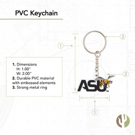 Desert Cactus Alabama State University Keychain Car Keys Holder (PVC A)