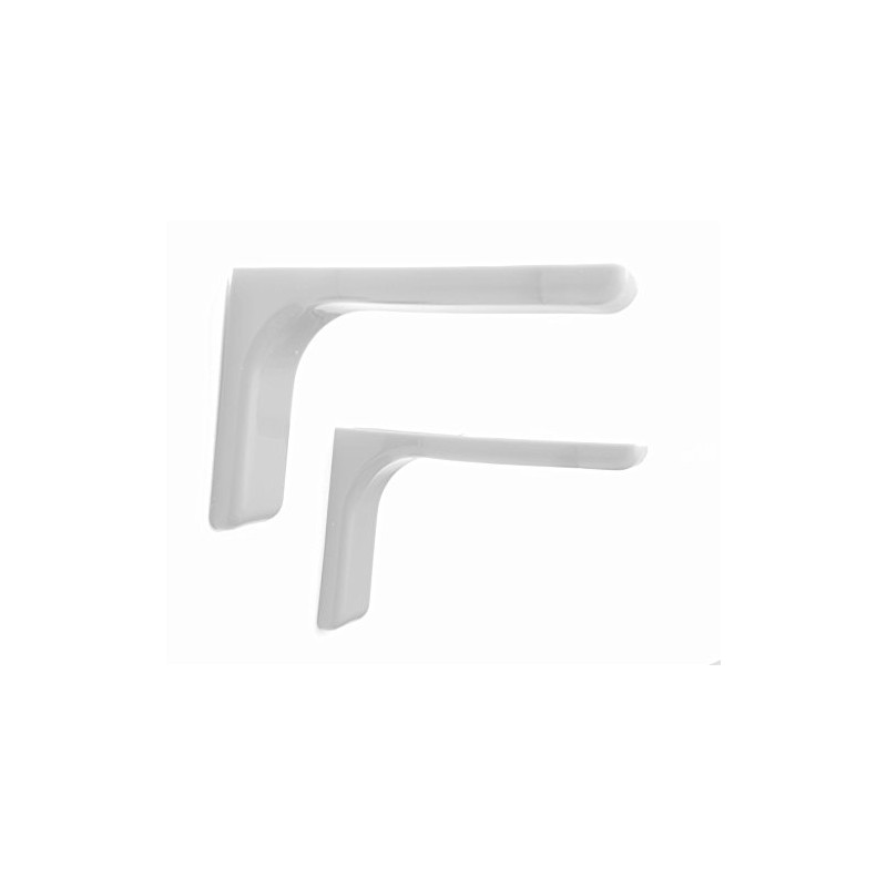 Shelf Support Brackets with Covers 240mm Invisible/Concealed Fixings White