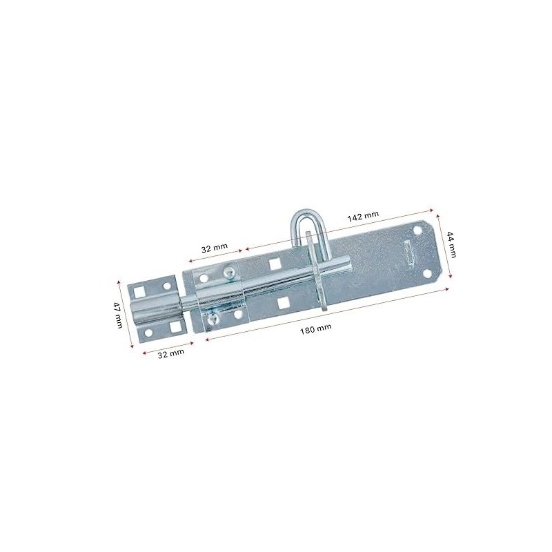 2 x Brenton Strong Sliding Padlock Shed Gate Door Bolt