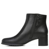 Naturalizer Womens Bay Waterproof Heeled Ankle Boot Black Leather 7.5