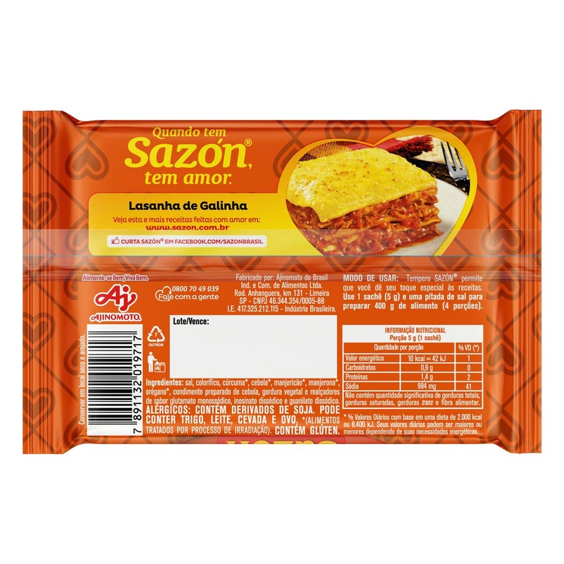 General Seasoning Sazon/Pasta, Potatoes / 60g (12x5g) / SAZON/massas