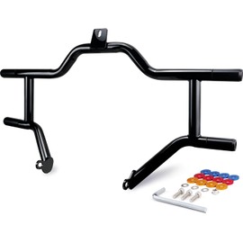 GZICMA Engine Guard Flat Out Crash Bar Fits for Harley Touring Street Glide Road King Electra Glide Ultra Limited 2009-2024 Models Motorcycle Front Highway Protector Bracket