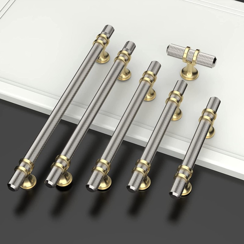 Amerdeco 10 Pack Brushed Satin Nickel Cabinet Knobs 2 Inch