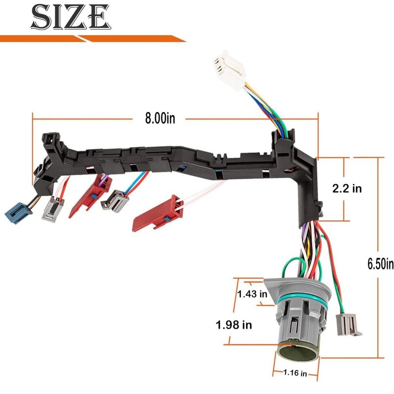 Transmission 6 Solenoid, 5 Speed Transmission Wiring Harness for Allison