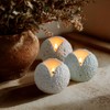 3 Pack Meteorite Gypsum Jar Candle Set Unique Lotus Shaped