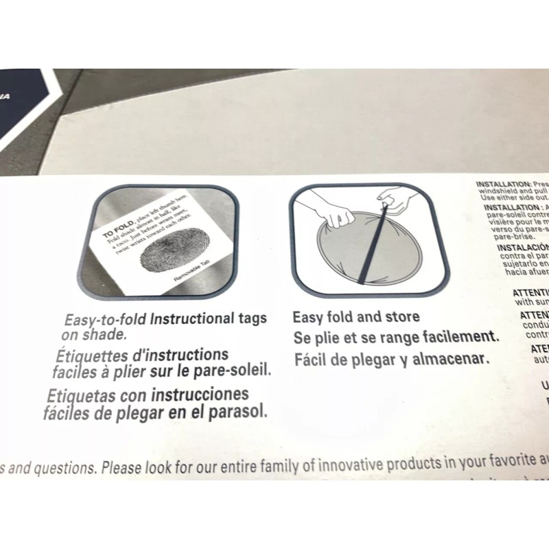 Kraco 5051092 Folding Solar Sun Shade Cover, 28.5" X 31.5"