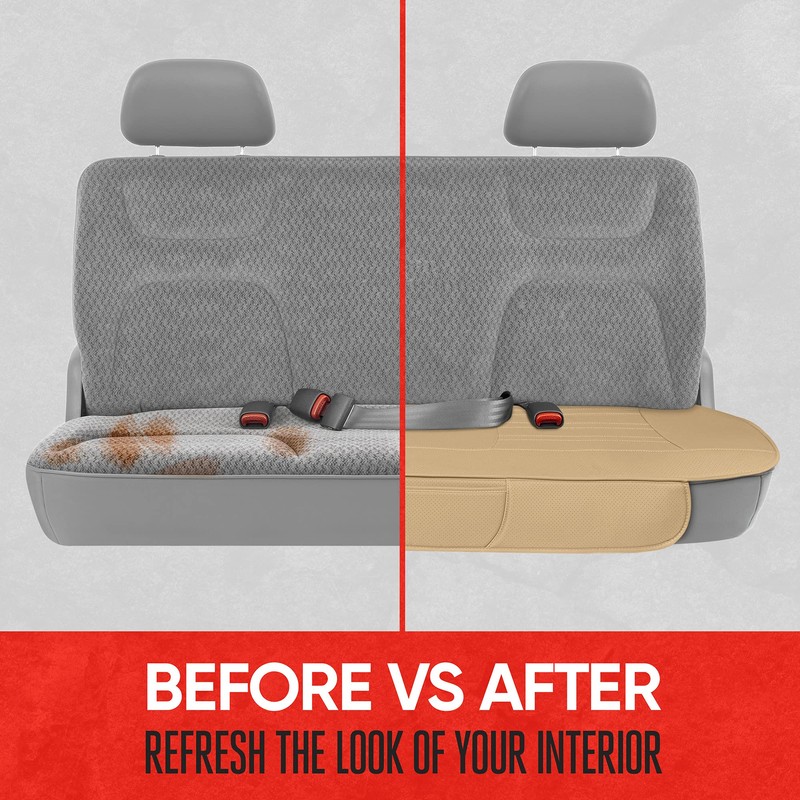 Motor Trend Seat Cover for Cars Trucks SUV, Faux Leather