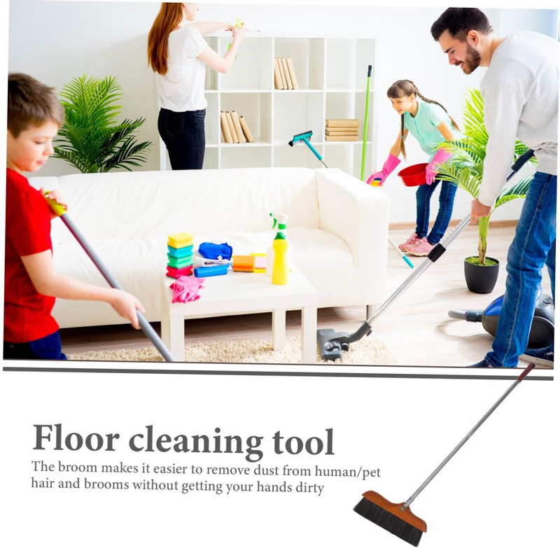 Levemolo Kitchen Heavy Duty Broom Handle Multi-Functional Household Cleaning Brush