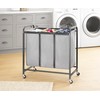 Whitmor Triple Laundry Sorter - 3 Removable Bags with Easy-Grip