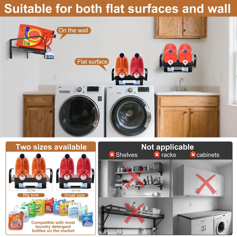 Suitiyibin Liquid Laundry Detergent Holder,laundry room hacks,Laundry Detergent Dispenser,Hanging Laundry