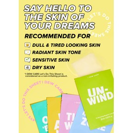 I DEW CARE Sheet Mask Pack - Let's Do This Sheet | 5-Day Skin Makeover with Vitamin B3, Olive Extract, Chamomile