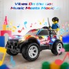 DEERC Remote Control Car with Light-Up Shell, Music, Double Spray