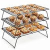 Cooling Racks for Baking, 3-Tier Stackable Wire Cooling Rack Set