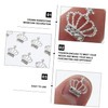 FOMIYES 30pcs Elegant Crown Rhinestone Nail Art Charms Alloy Manicure