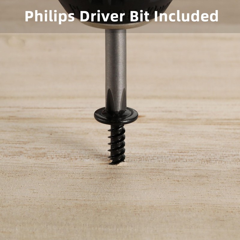 #10 x 1-1/2" Black Truss Head Wood Screws, Phillips Drive