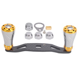 85MM Fishing Reel Handle Grip Carbon Metal Baitcasting Reel Left Right Crank ReplacementGun Gold