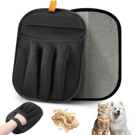 mirkir 2025 Electrostatic Pet Hair Remover Glove for Cats & Dogs Upgraded Five-Finger Pet Hair Gloves for Clothing, Couch, Carpet, Furniture, Great Alternative to Pet Lint Roller