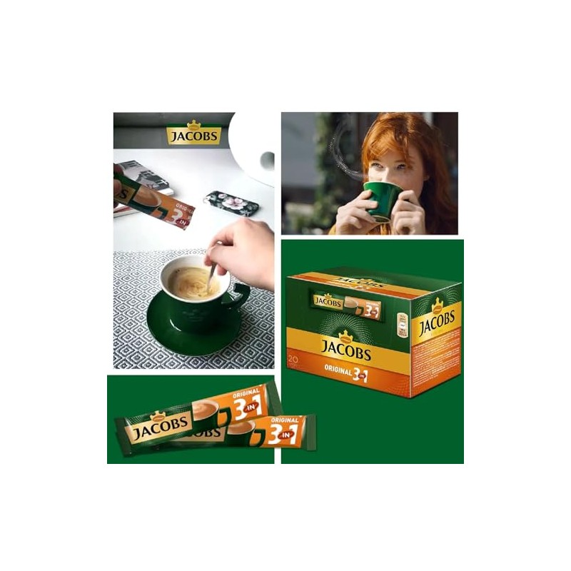 Jacobs 3in1 Instant Coffee Single Servings with Brown Sugar Fresh