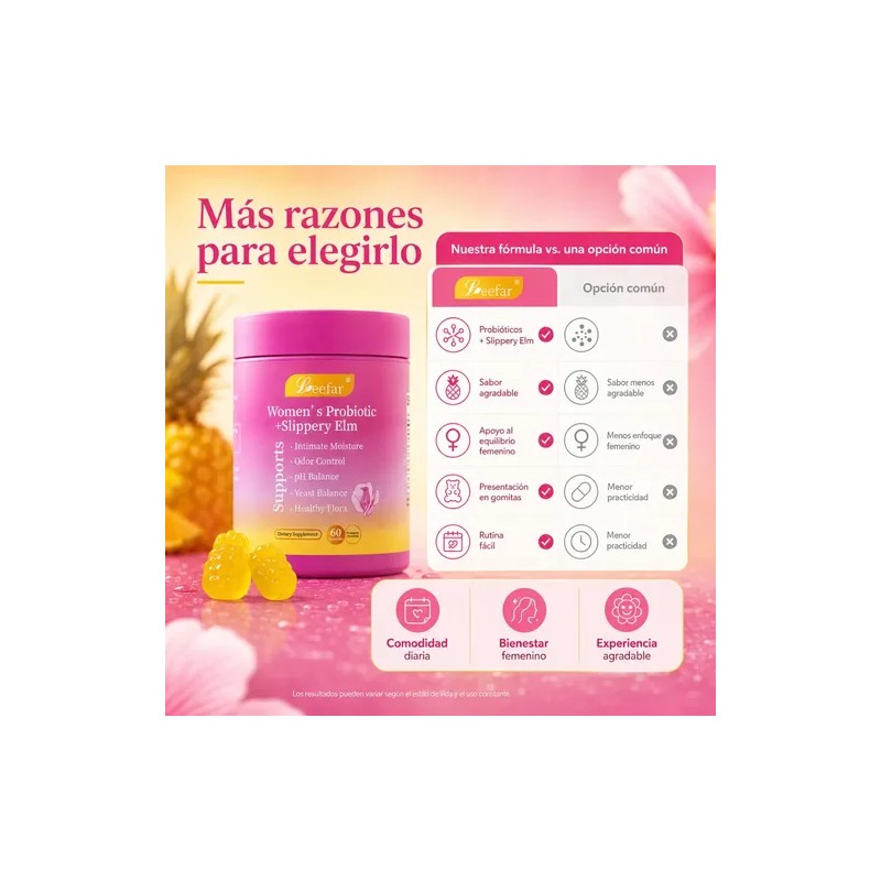 Probiótico Femenino Gomitas Womens Probiotic Gummies, 60 ct