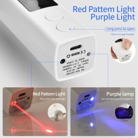 MELTING WOOD 4-Speed Professional Rechargeable Dog Nail Grinder with UV & Interactive Lights