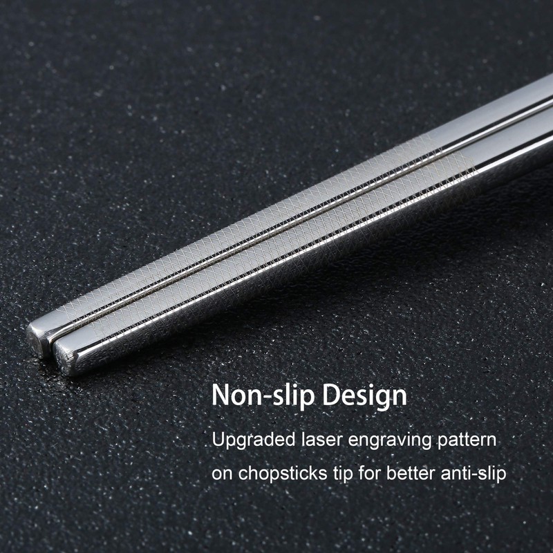 Titanium Plated Chopstick Stainless Steel Chopsticks Metal Chopsticks Reusable Dishwasher