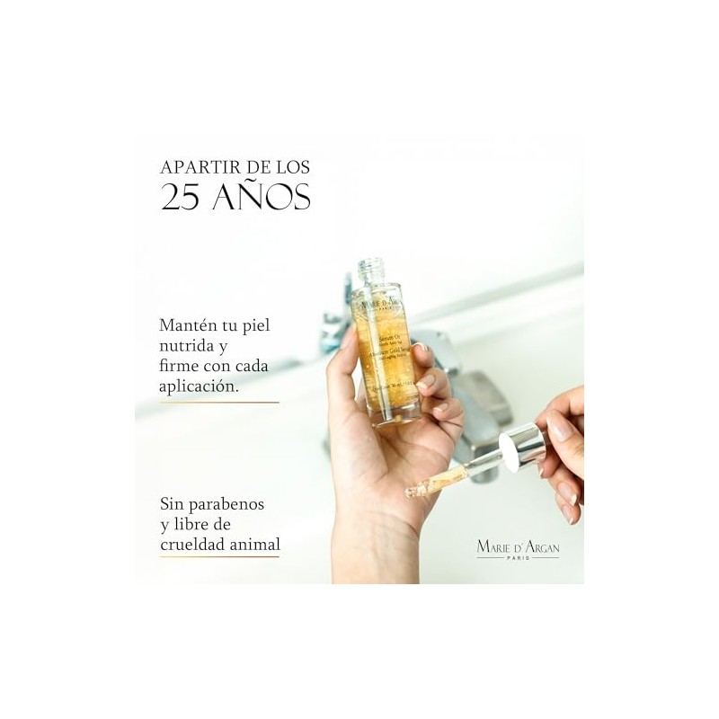 Marie Argan Sérum Facial Oro 24k 30ml Hidrata Ilumina Reafirma