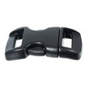 3/8 Inch Black Plastic Buckles - Curved Contoured Quick Side