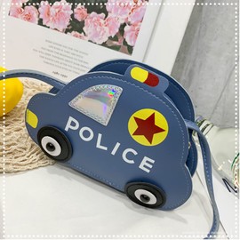 [APOSITV] Pochette Boys Car Police Car Kids Pochette Shoulder Bag for Kids Crossbody Bag, blue