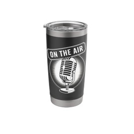 Microphone On The Air Radio DJ Gift Idea Stainless Steel Insulated Tumbler