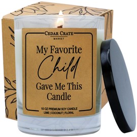 My Favorite Child Gave Me This Candle - Gifts for Mom from Daughter, Son- Mom Gifts, Funny Birthday Gifts for Mom, Mothers Day & Christmas Day Gifts for Mom, Funny Candle - Handcrafted in USA