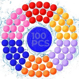 100 Pcs Reusable Water Balloons,refillable water balloons quick fil,Outdoor Toys and Games,Water Toys for Kids and Adults Boys and Girls - Summer Balls for Pool and Backyard Fun