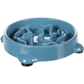 Flamingo Slow Feeder Bowl Beno – Round, Petrol, 16x16x3.5 cm, 300 ml – Ideal for Chihuahua, Yorkshire Terrier, Maltese, etc.