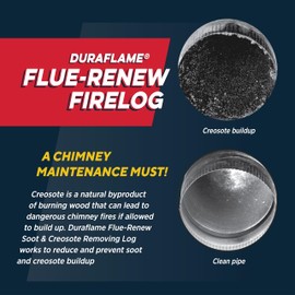 Duraflame 02903 - Flue Renew Firelog, 3 LB - Soot and Creosote Removing Log