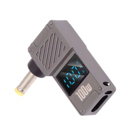 NFHK USB C to DC Adapter, USB-C Female to DC 4.0x1.7mm Barrel Plug PD 100W Laptop Fast Charging Adapter with Watt Indicator