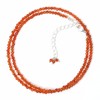 Gempires Orange Carnelian Beads Dainty Choker Necklace Real Crystal July