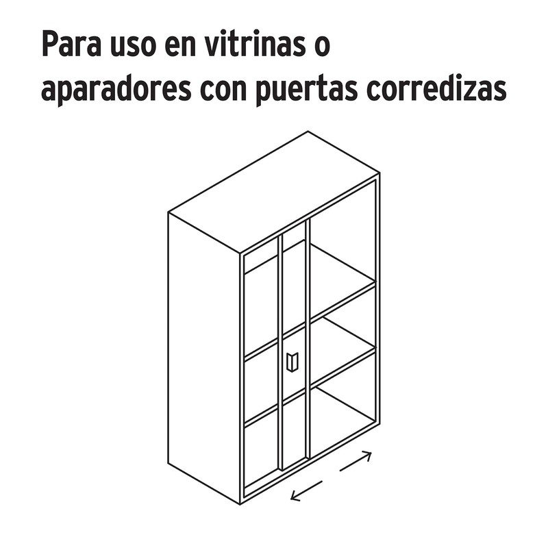 Hermex CV-10, Cerradura para vitrina, modelo 10, cilindro de latón