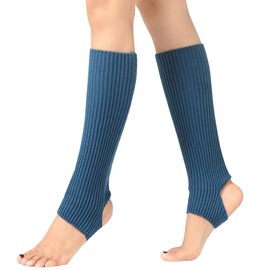 Vellette Leg Warmers Women's Leg Warmers Warm Leg Warmers Knitted Leg Warmers Leg Warmer Chunky Knit Leg Warmers Winter Long Warm Socks, Lake-blue