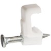 Polyethylene Nail Clip, 0.217" Width, 0.216" Height, White