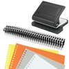 QWORK® 10 Holes Binder for Planners, Suitable for A4/B5/A5 Paper,