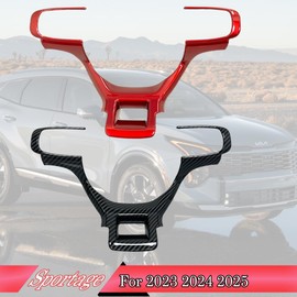 MUXEE Steering Wheel Button Frame,for Kia Sportage 2023 2024 2025 - ABS Carbon Fiber Sport Steering Wheel Frame Cover Steering Wheel Button Wrap Accessories